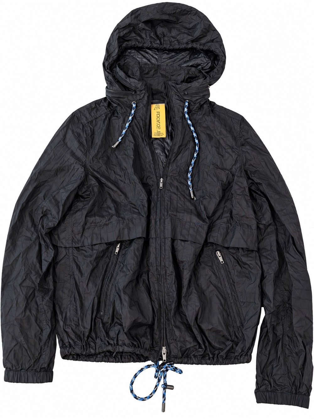 Free People Black Hooded Lightweight Jacket